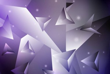 Koyu mor vektör eğimli üçgen dokusu. Gradyanı olan üçgen geometrik örnek. Marka kitabınız için yeni şablon.
