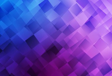 Açık pembe, dikdörtgenli mavi vektör arkaplan. Dikdörtgen şekilli soyut çizimler. Reklamlar için desen.