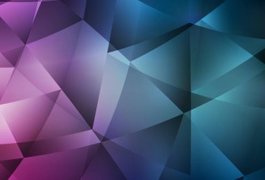 Açık mavi, kırmızı vektör çokgen arkaplan. Üçgenli modern soyut çizim. İşiniz için en iyi üçgen tasarım.