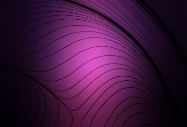 Eğri çizgileri olan koyu mor vektör deseni. Soyut tarzda gradyan çizgilerle akıllı illüstrasyon. Marka kitabı için şık bir desen.