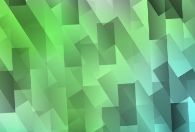 Eşkenar dörtgenli açık yeşil vektör arkaplanı. Soyut arkaplanda dikdörtgenler ve renkli gradyanlar. İş ilanınız için akıllı tasarım.