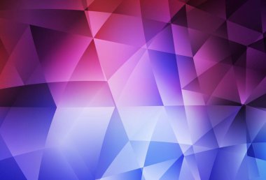 Açık mavi, kırmızı vektör çokgen arka plan. Çokgen tarzda tamamen yeni bir renk çizimi. Broşürünüz için yepyeni bir tasarım..