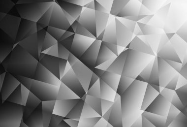 Light Gray vektör soyut mozaik arkaplan. Origami stilinde gradyan ile yaratıcı geometrik illüstrasyon. Web siteniz için çokgen tasarım.