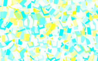 Açık mavi, renkli altıgenli yeşil vektör deseni. Bulanık arkaplanda renkli altıgenler. Web sitesi posterleri, afişler için tasarım.