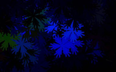 Koyu renkli, çiçekli vektör karalama deseni. Karalama tarzında çiçekli soyut illüstrasyon. Web siteniz için Doodle tasarımı.