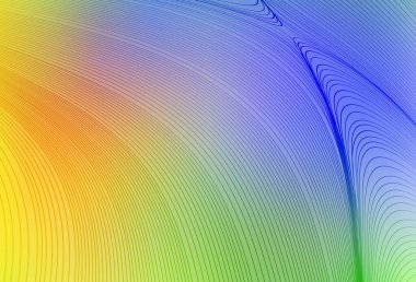 Çizgileri olan ışık çok renkli vektör deseni. Eğilimli soyut bir çizim. Posterler ve afişler için iş tasarımı.