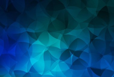 Koyu mavi, yeşil vektör çokgen şablonu. Üçgenli parlak renkli çizimler. İşiniz için yepyeni bir tasarım..