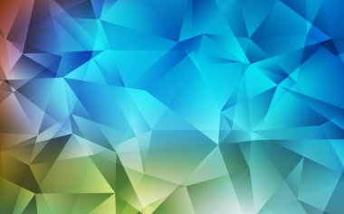 Açık mavi, kırmızı vektör çokgen çizimi. Yarım ton şeklinde, üçgenli yaratıcı illüstrasyon. Pankartın için tamamen yeni bir şablon.