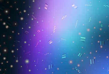 Koyu pembe, mavi vektör dokusu doğum günü tarzında. Gradyan Noel elementleri içeren bir Akıllı Çizim. Üniversitenin tanıtımı için akıllı tasarım.