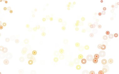 Dairesel şekilli hafif turuncu vektör düzeni. Bulanık dekoratif tasarım baloncuklu soyut tarzda. Güzel web siteleri için desen.