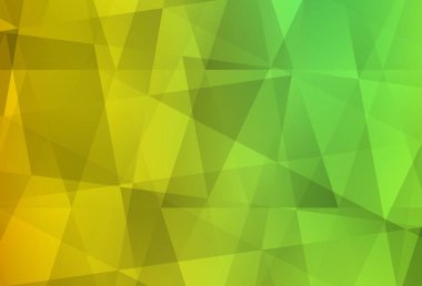 Açık yeşil, kırmızı vektör çokgen desen. Origami tarzında gradyan ile geometrik çizim. Bir markanın arkaplanı için desen.