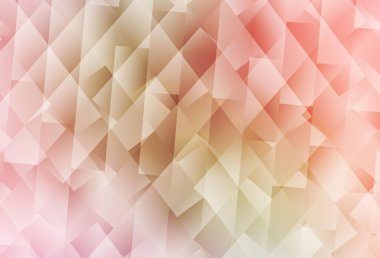 Açık Pembe, eşkenar dörtgenli yeşil vektör arkaplanı. Renkli dikdörtgenleri olan bir resim. Şablon bir arkaplan olarak kullanılabilir.