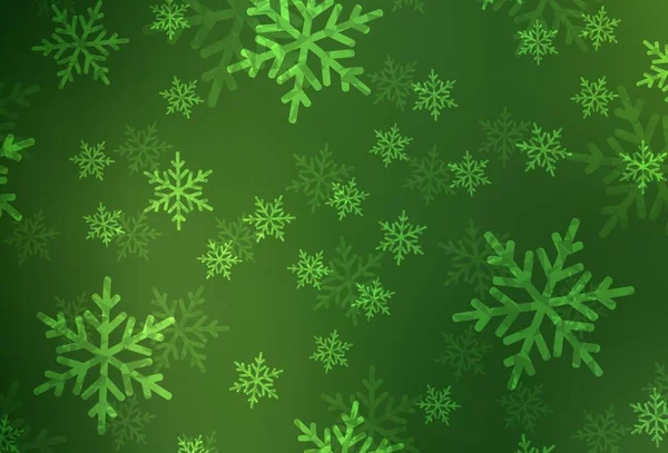 Fundo Vetorial Verde Escuro Estilo Xmas Ilustração Gradiente Simples Com — Vetor de Stock