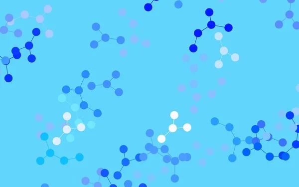 Hellblaues Vektormuster Mit Netzwerk Künstlicher Intelligenz Leuchtende Illustration Mit Formen — Stockvektor
