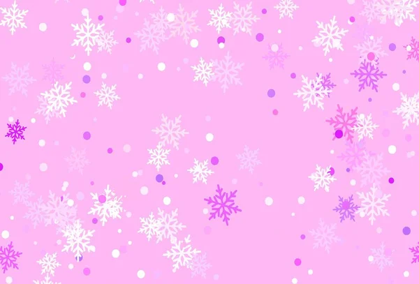 淡紫色 粉红矢量模板与冰块 在抽象模板上用雪显示彩色插图 新的一年背景模板 — 图库矢量图片