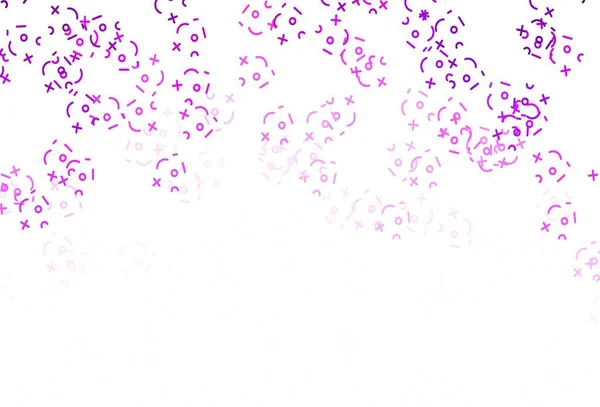 Luz Fondo Vectorial Púrpura Con Elementos Matemáticos Ilustración Colorida Brillante — Vector de stock