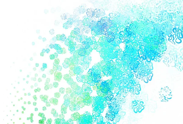 Светло Синий Зеленый Векторный Отскок Мемфисами Простая Красочная Иллюстрация Абстрактными — стоковый вектор