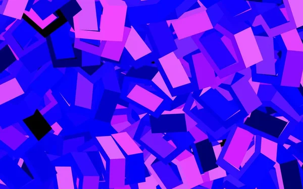 ダークピンク 六角形の青いベクトル背景 カラフルな六角形の抽象的なイラスト ランディングページのパターン — ストックベクタ