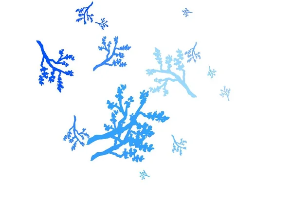 Светло Синий Вектор Естественный Обратный Ход Ветвями Листья Ветви Естественном — стоковый вектор