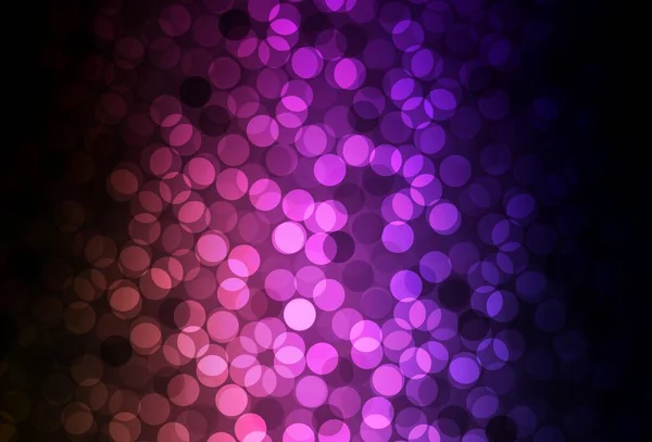 Dark Purple Pink Vector Template Circles Blurred Decorative Design Abstract — Stock vektor