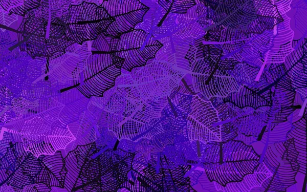 Violet Foncé Motif Élégant Vecteur Rose Avec Des Feuilles Nouvelle — Image vectorielle