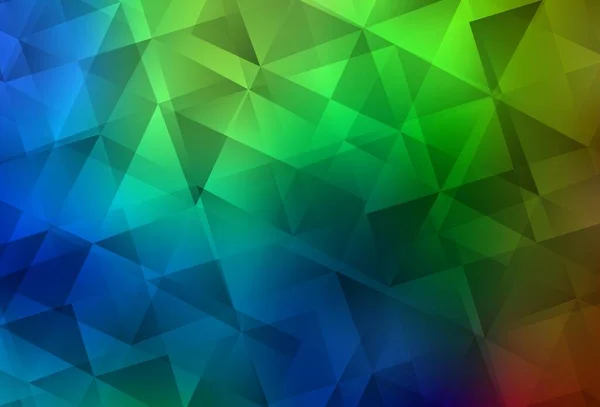 Temná Vícebarevná Šablona Vektorového Trojúhelníku Kreativní Geometrická Ilustrace Stylu Origami — Stockový vektor