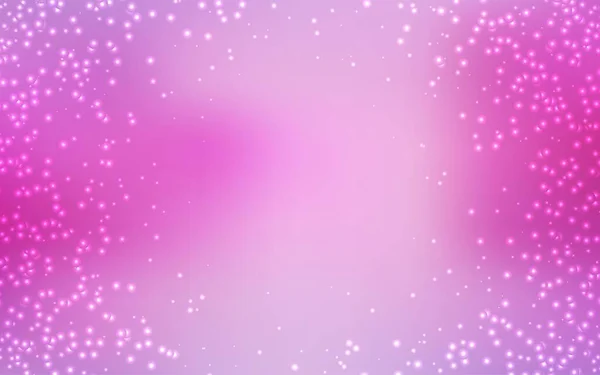 Plantilla Vectorial Light Pink Con Estrellas Espaciales Ilustración Brillante Con — Vector de stock