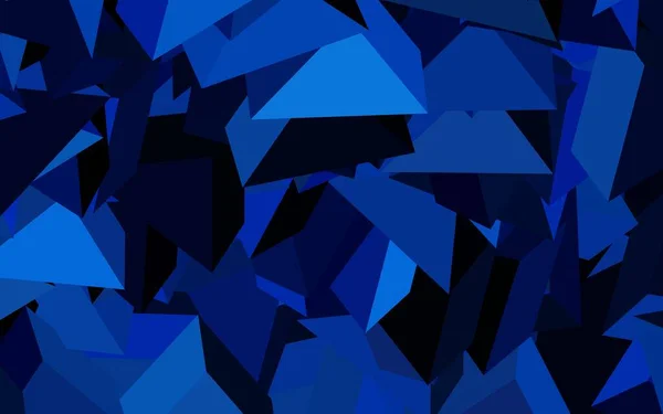 Tmavé Blue Vektorové Pozadí Polygonálním Stylem Trojúhelníky Abstraktním Pozadí Barevným — Stockový vektor