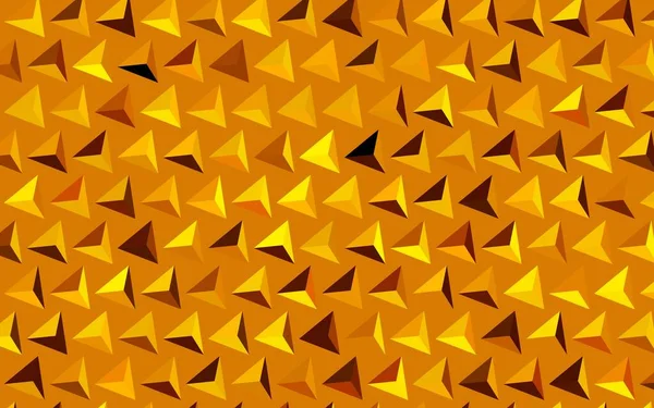 Темно Желтая Векторная Компоновка Линиями Треугольниками Декоративный Дизайн Абстрактном Стиле — стоковый вектор