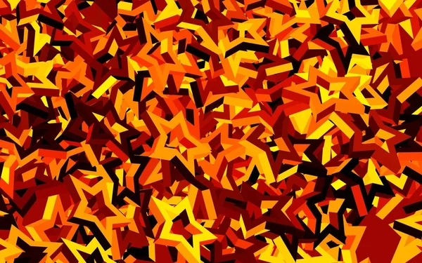 Dark Orange Vector Texture Beautiful Stars Shining Colored Illustration Stars — Stockový vektor