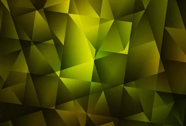 Dark Green Vector Abstract Polygonal Template Colorful Illustration Polygonal Style — Stok Vektör