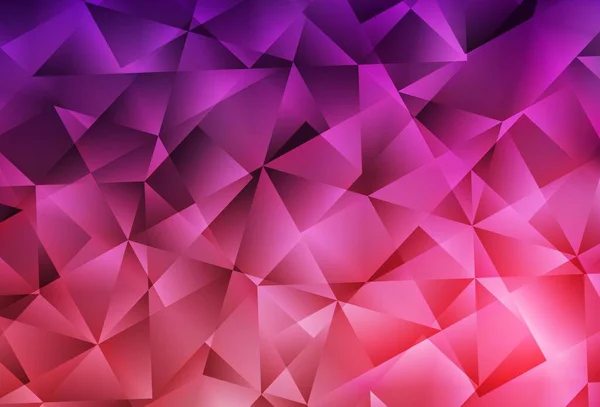 Dark Purple Pink Vector Shining Triangular Layout Glitter Abstract Illustration — Vector de stock