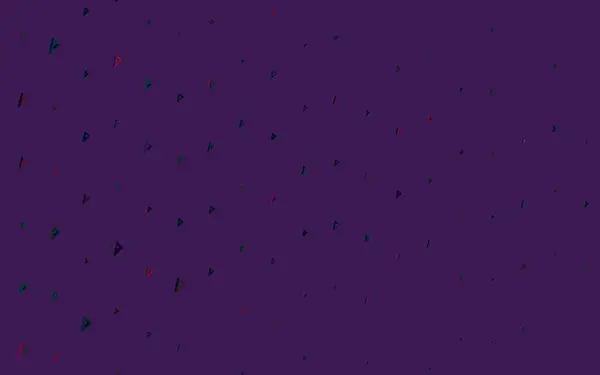 Azul Escuro Padrão Vetorial Vermelho Com Estilo Poligonal Glitter Ilustração — Vetor de Stock