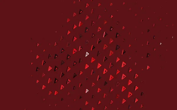 Dark Red Vector Backdrop Lines Triangles Illustration Set Colorful Triangles — Vettoriale Stock