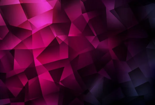 Dark Pink Vector Polygonal Pattern Triangular Geometric Sample Gradient Polygonal — Stock vektor