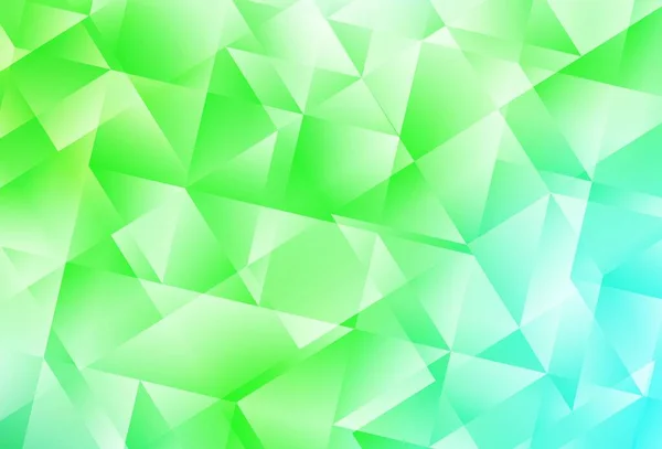 Светло Зеленый Вектор Сияющий Треугольный Фон Геометрическая Иллюстрация Стиле Оригами — стоковый вектор