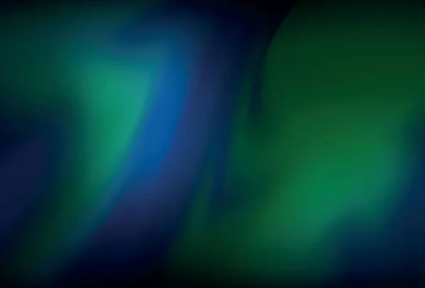 Azul Escuro Vetor Verde Borrado Padrão Uma Elegante Ilustração Brilhante — Vetor de Stock