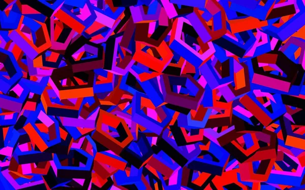 Azul Escuro Modelo Vetor Vermelho Estilo Hexagonal Glitter Ilustração Abstrata — Vetor de Stock