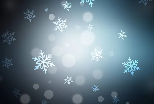 Donker Blauwe Vector Lay Out Nieuwjaarsstijl Kleurrijke Illustratie Met Kerstsimbolen — Stockvector