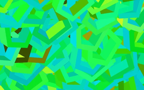 Ανοιχτό Πράσινο Διανυσματικό Μοτίβο Πολύχρωμα Εξάγωνα Εικονογράφηση Σετ Πολύχρωμα Εξάγωνα — Διανυσματικό Αρχείο