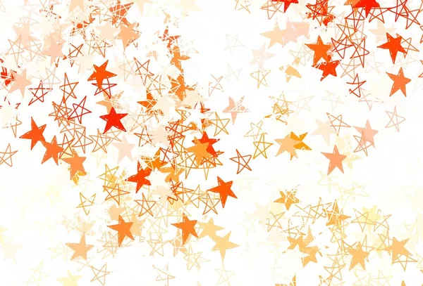 Fondo Vector Rojo Claro Con Estrellas Colores Ilustración Colores Brillantes — Vector de stock