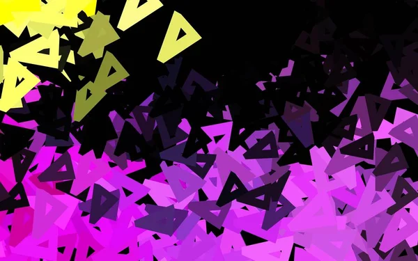 Темно Розовый Желтый Векторный Обратный Ход Линиями Треугольниками Современная Абстрактная — стоковый вектор