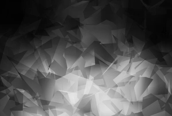 Gabarit Gradient Vectoriel Gris Foncé Triangles Illustration Polygonale Brillante Composée — Image vectorielle