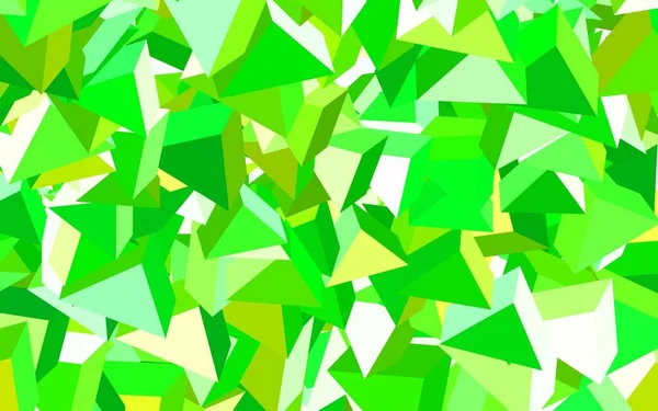 Verde Chiaro Disposizione Vettoriale Gialla Con Linee Triangoli Design Decorativo — Vettoriale Stock