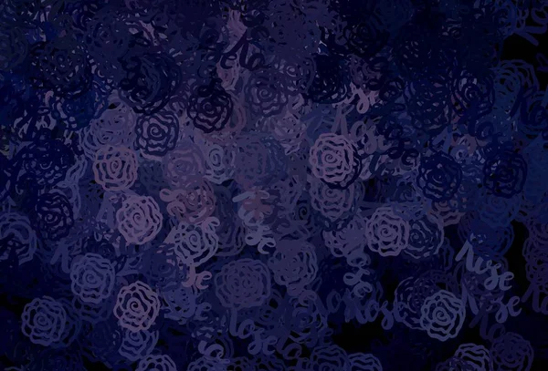 Fond Vectoriel Violet Foncé Avec Des Formes Memphis Formes Chaotiques — Image vectorielle