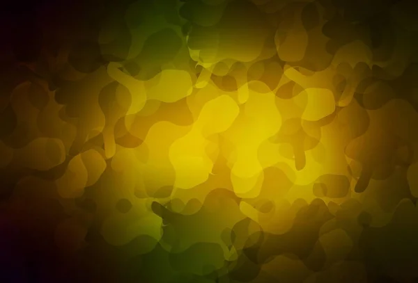 Dark Green Yellow Vector Backdrop Memphis Shapes Modern Abstract Illustration — Stock Vector