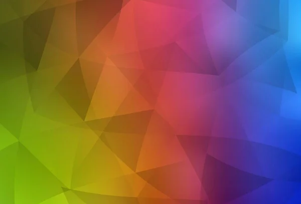 Light Multicolor Vektor Triangel Mosaik Konsistens Elegant Ljus Polygonal Illustration — Stock vektor