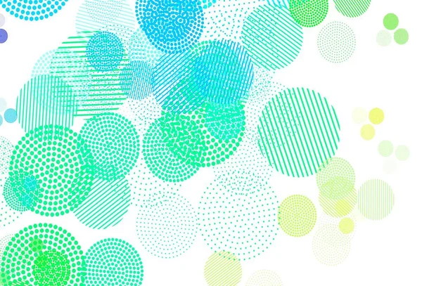 Lichtblauwe Groene Vectorachtergrond Met Stippen Illustratie Met Een Set Van — Stockvector