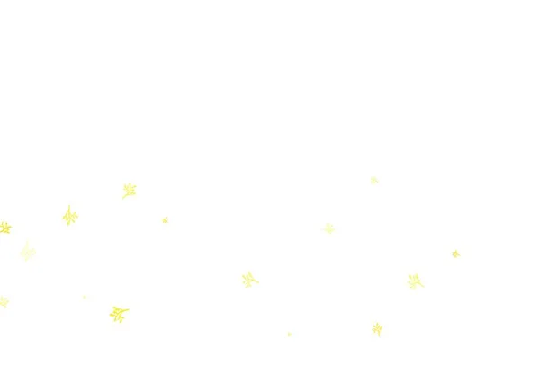 Светло Желтый Вектор Фоне Сакуры Красочная Абстрактная Иллюстрация Листьями Стиле — стоковый вектор