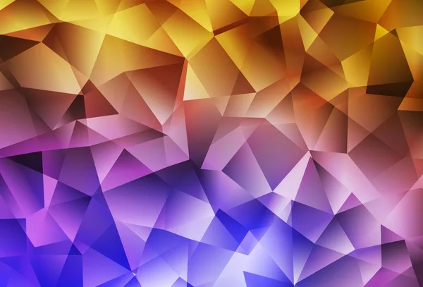 ライトピンク イエローベクトル三角形モザイクテンプレート 三角形のモダンな抽象的なイラスト あなたのウェブサイトのための多角形のデザイン — ストックベクタ